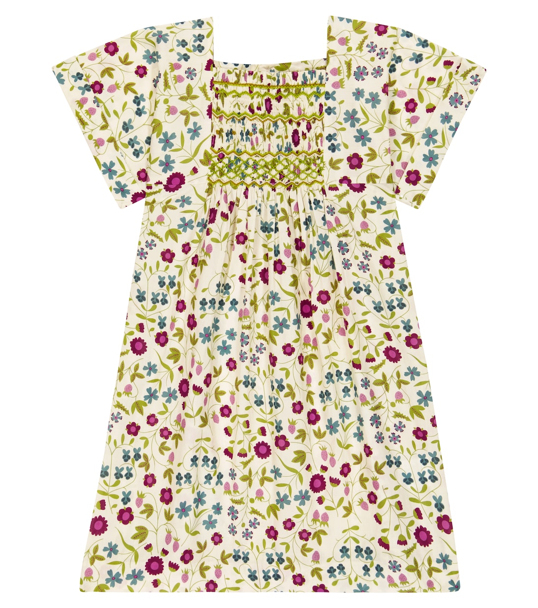 Robe Paysanne en coton à fleurs | Bonpoint
