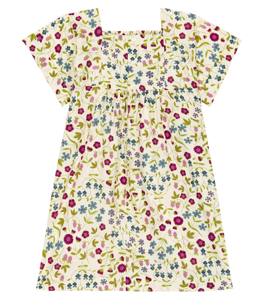 Robe Paysanne en coton à fleurs | Bonpoint