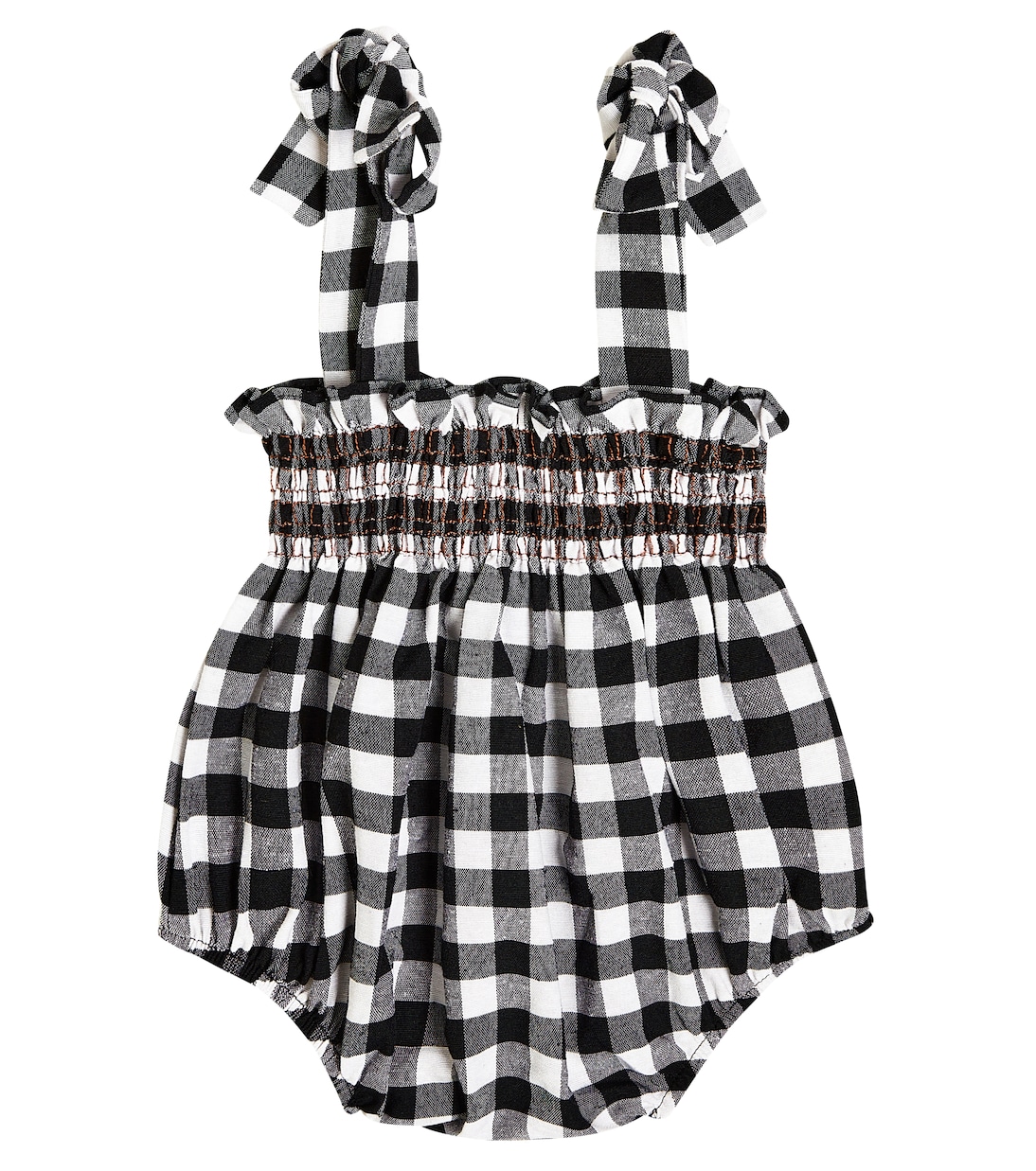 Baby - Jumpsuit corta in cotone a quadri | Suncracy