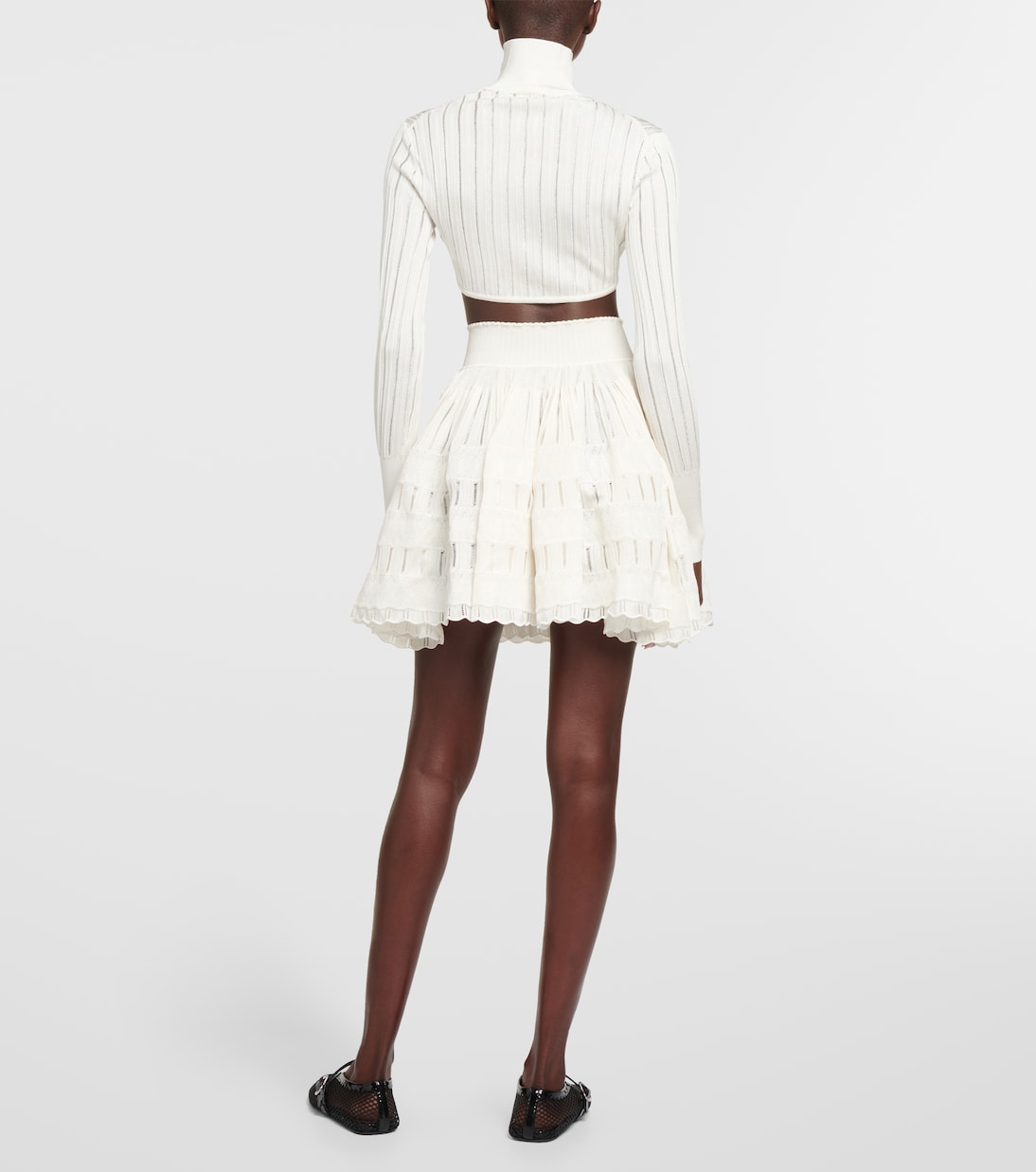 Chaqueta Corta de Punto Acanalado Alaïa para Jóvenes