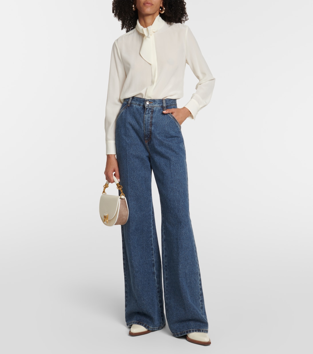Camicia in seta con fiocco | Chloé