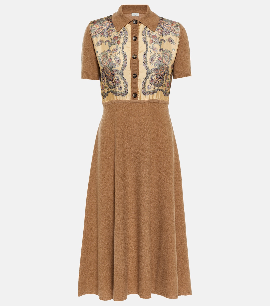 Vestido midi de cachemir, lana y seda | Etro