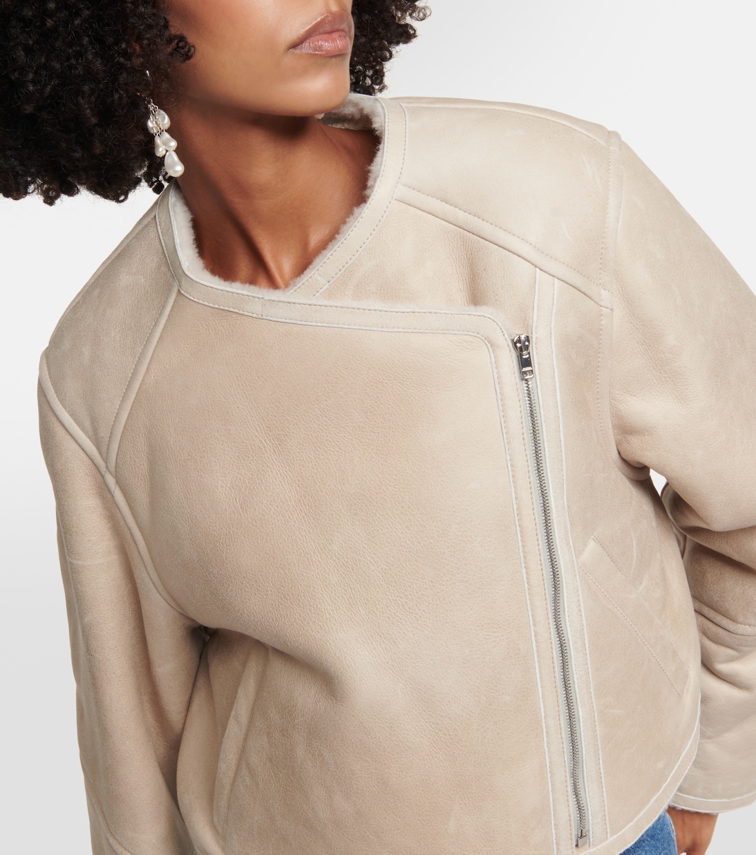 Lederjacke Ostya mit Shearling | Isabel Marant