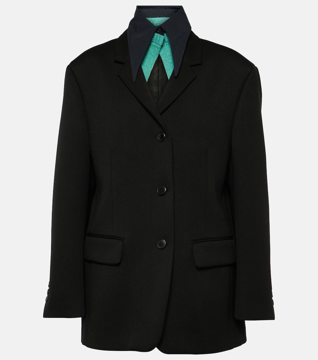 Chaqueta de Gabardina de Lana Prada para Jóvenes Modernos