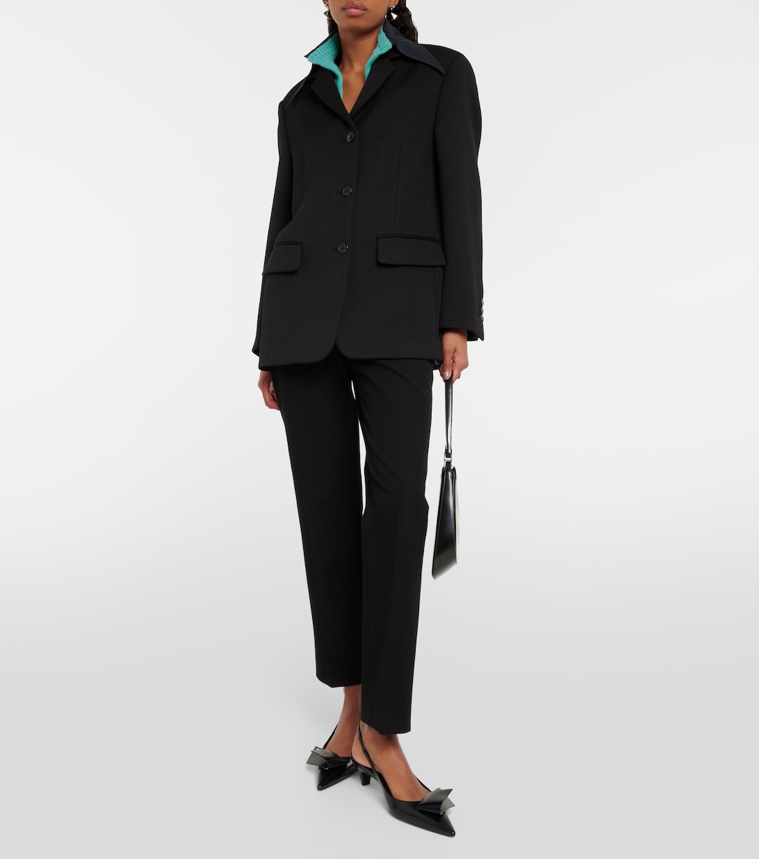 Chaqueta de Gabardina de Lana Prada para Jóvenes Modernos