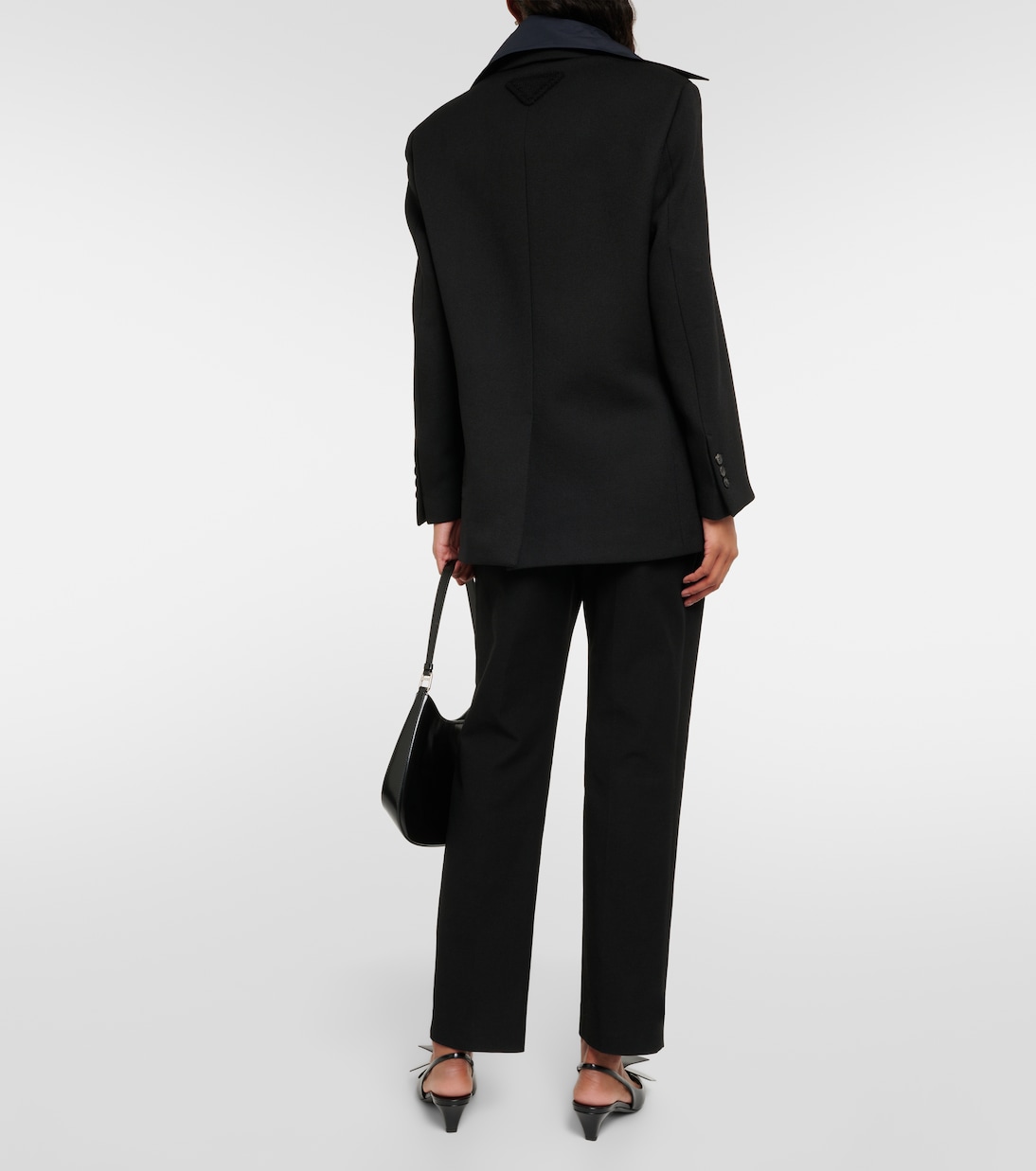 Chaqueta de Gabardina de Lana Prada para Jóvenes Modernos