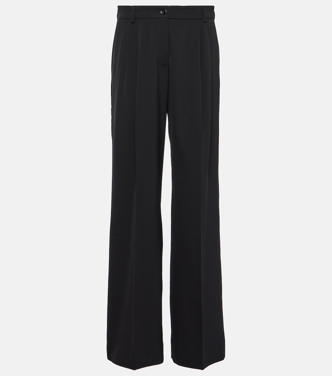 Pleated wool-blend wide-leg pants | Dolce&Gabbana