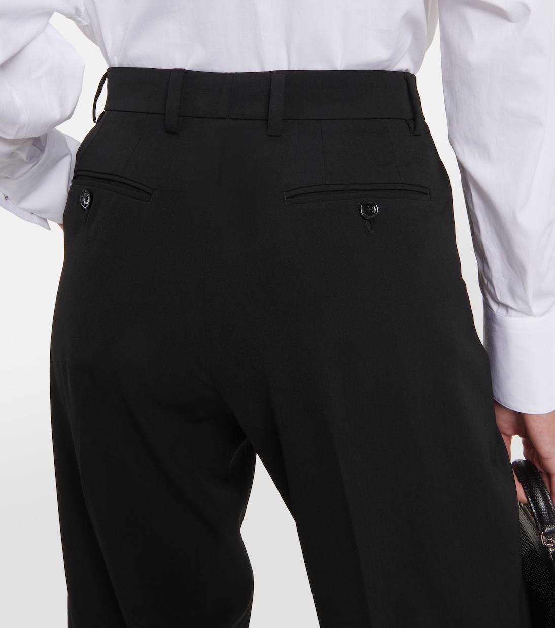 Pleated wool-blend wide-leg pants | Dolce&Gabbana