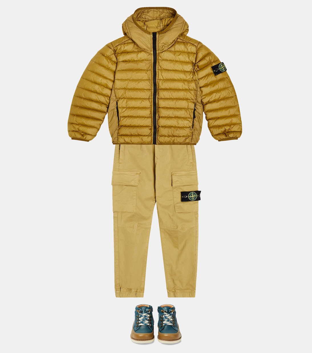 Compass down jacket | Stone Island Junior