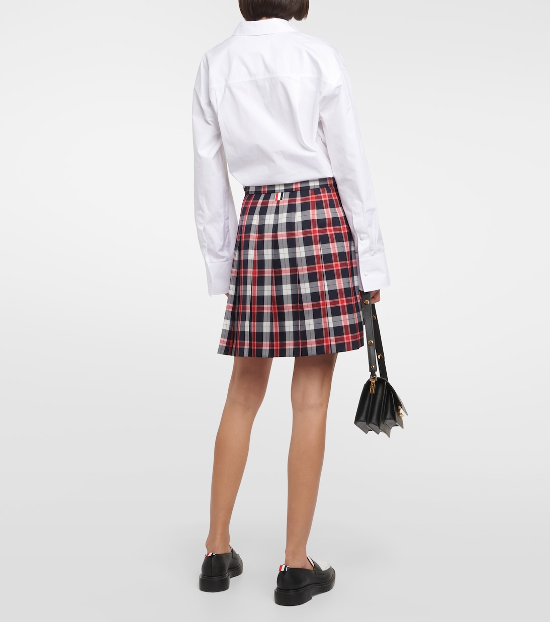 Minifalda en mezcla de lana plisada | Thom Browne