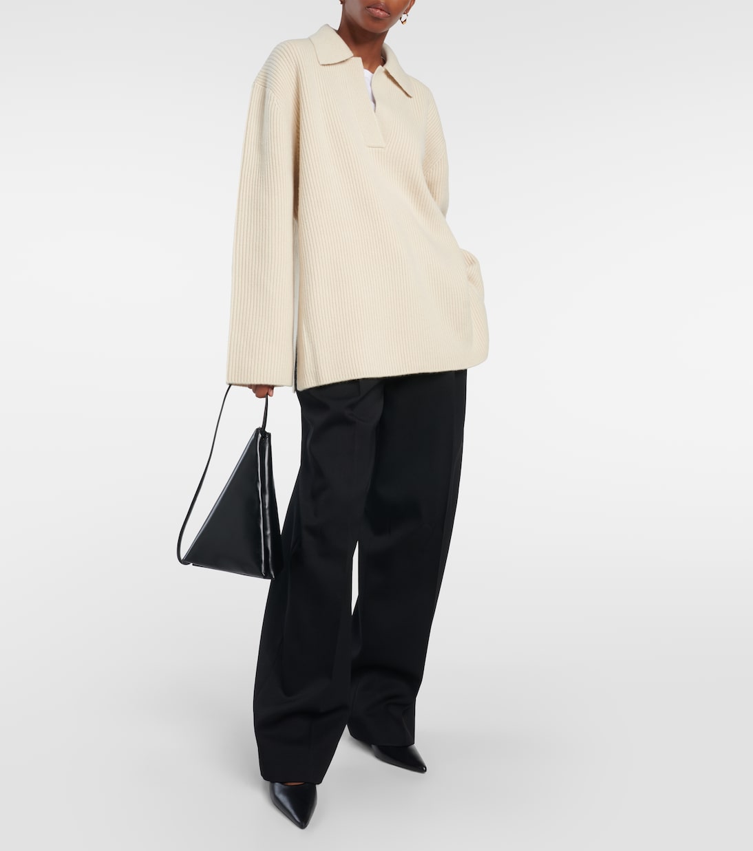 Ribbed-knit wool polo sweater | Toteme