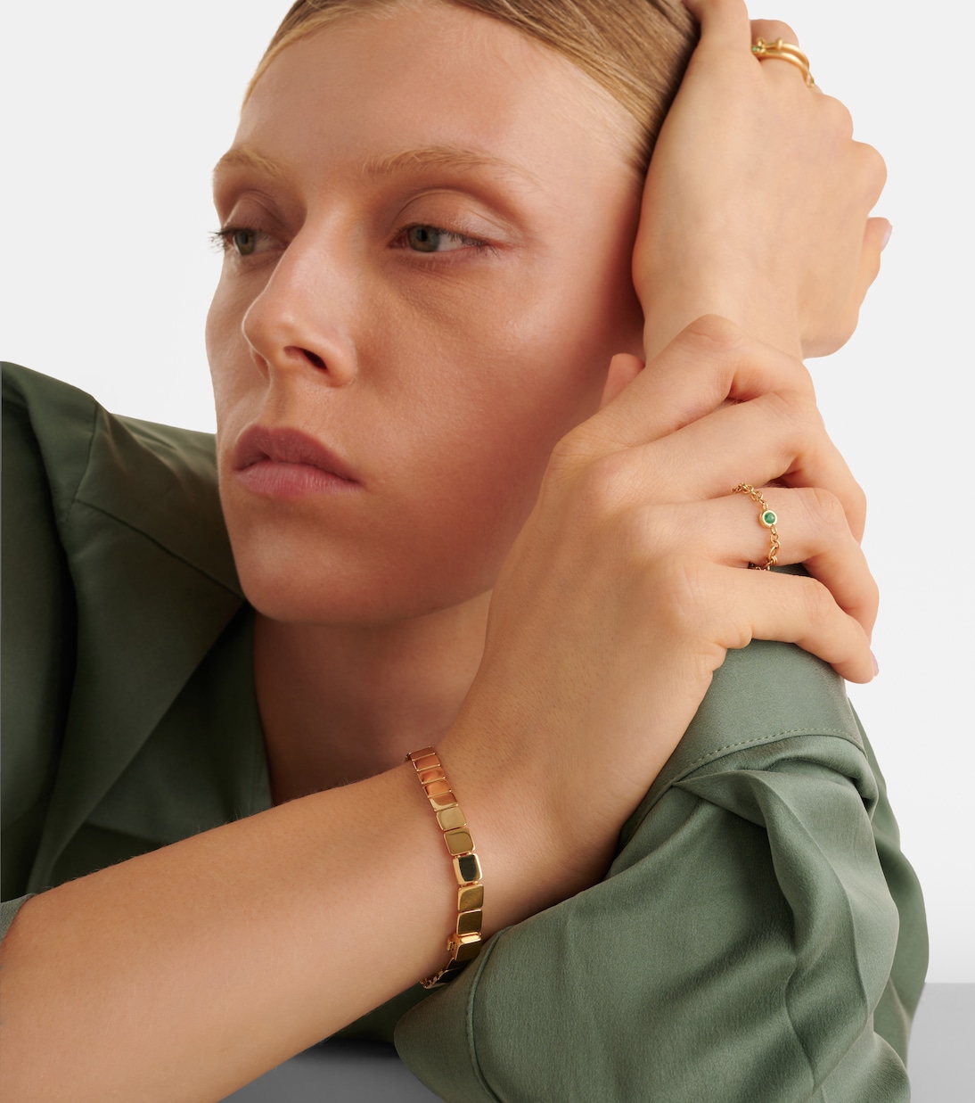 Bracciale in oro 18kt con piastrelle ILEANA MAKRI - Eleganza giovanile
