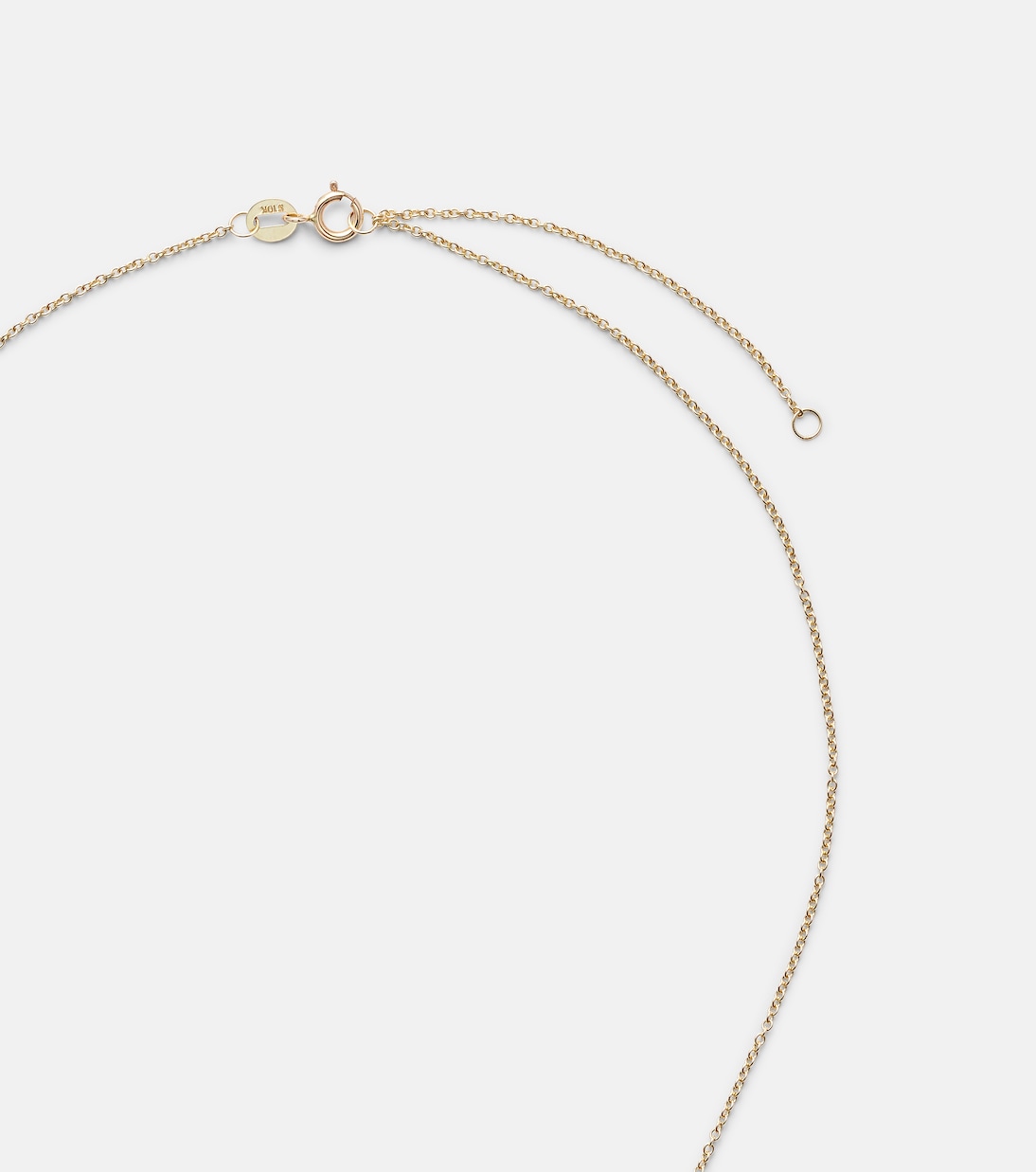 Collana in oro giallo 10kt con mosaico incorniciato e diamanti, stile giovane e chic