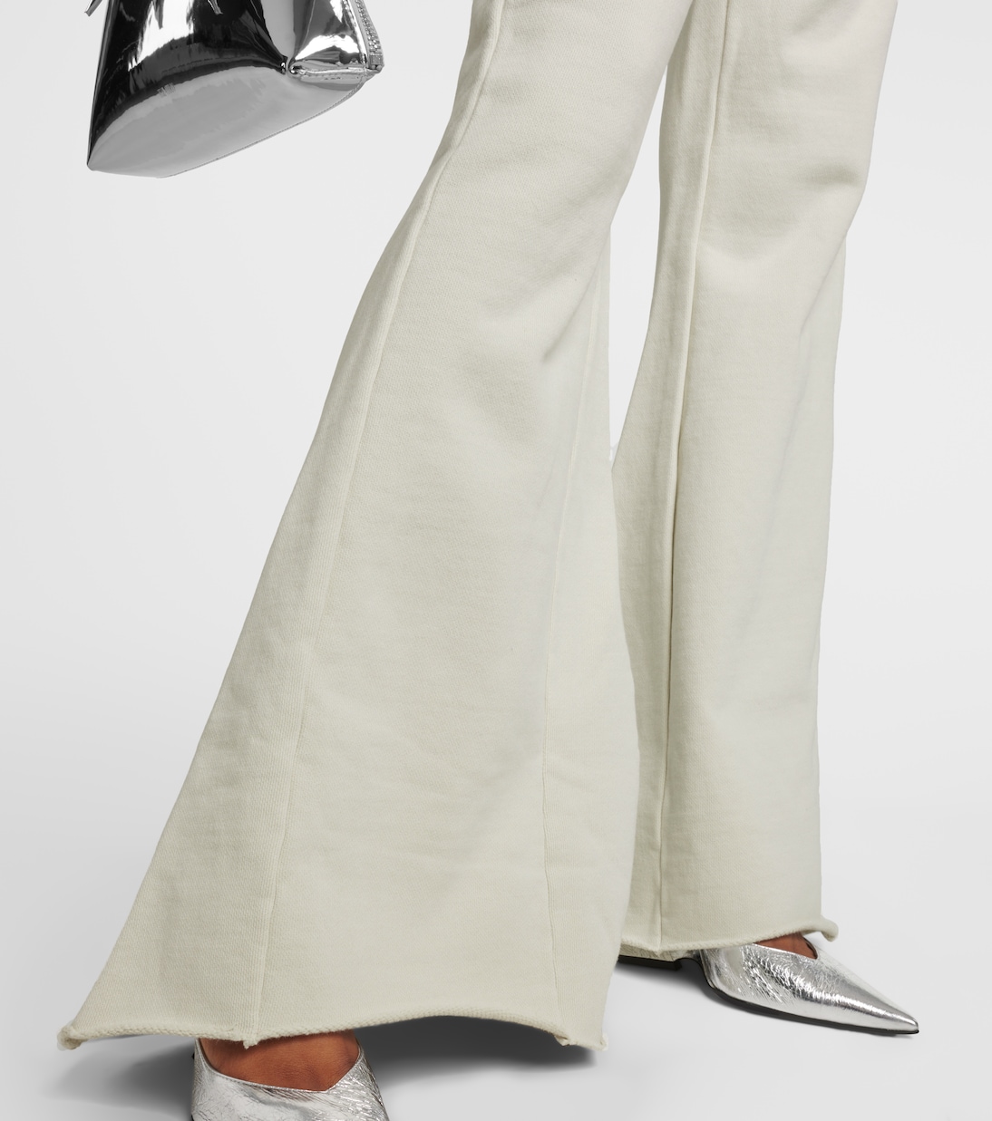 Pantaloni flared in pile di cotone | Entire Studios