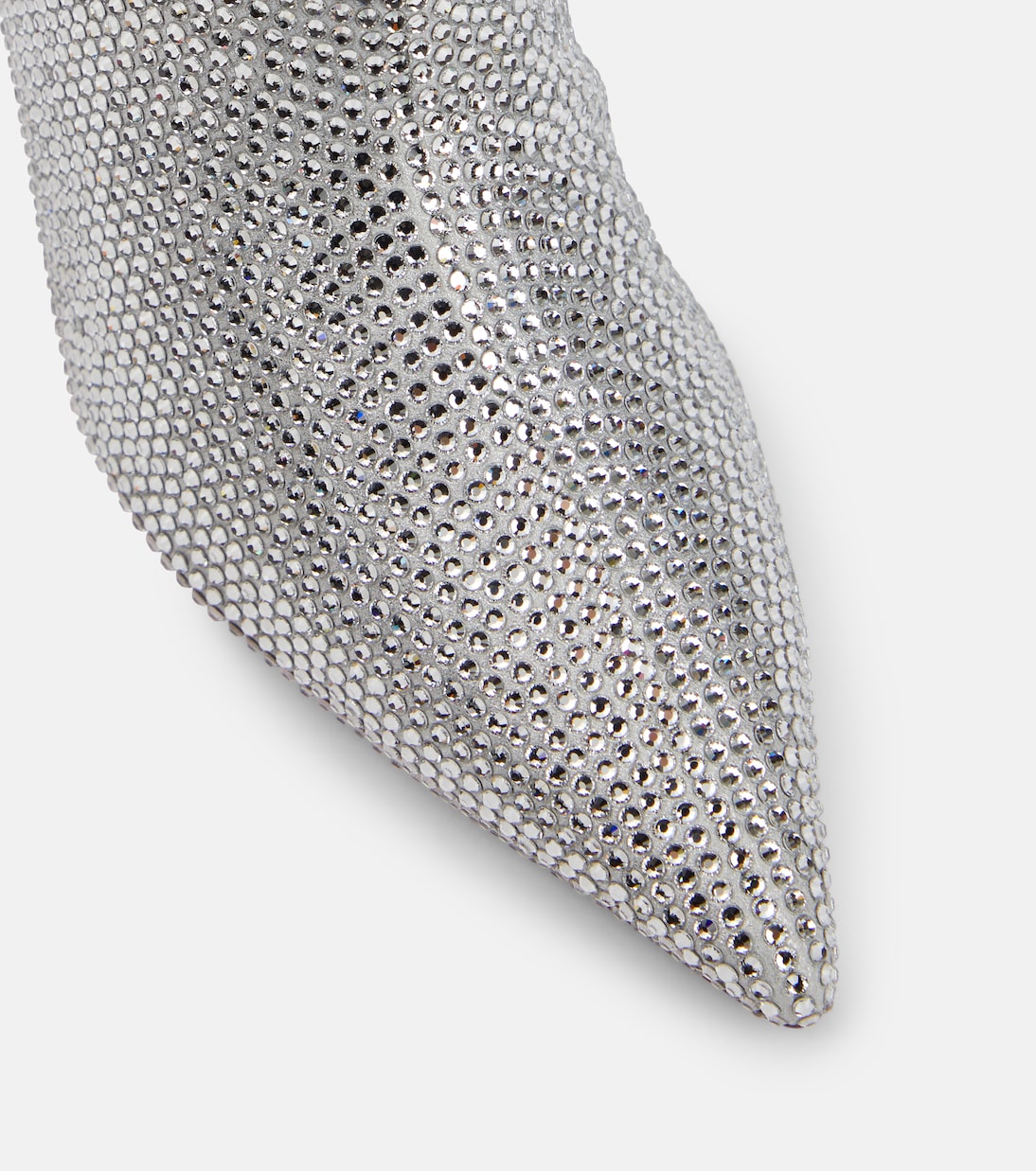 Astrilarge Strass suede ankle boots in silver Christian Louboutin Mytheresa