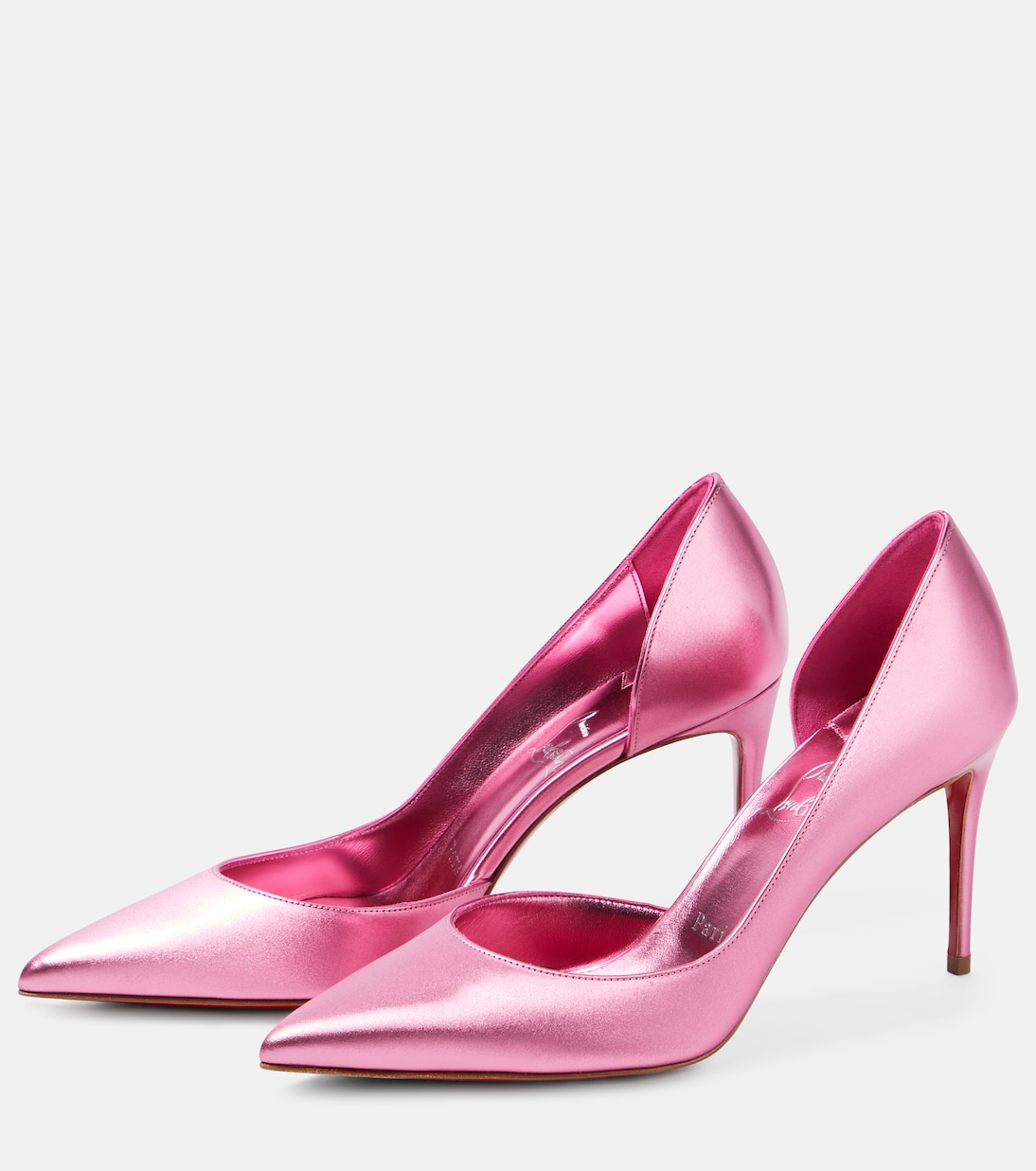 Pumps Iriza 85 in pelle metallizzata  | Christian Louboutin