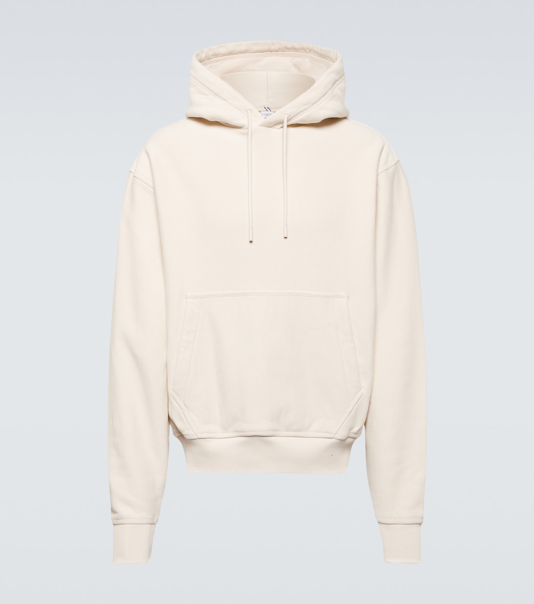 Cotton jersey hoodie in beige Burberry Mytheresa