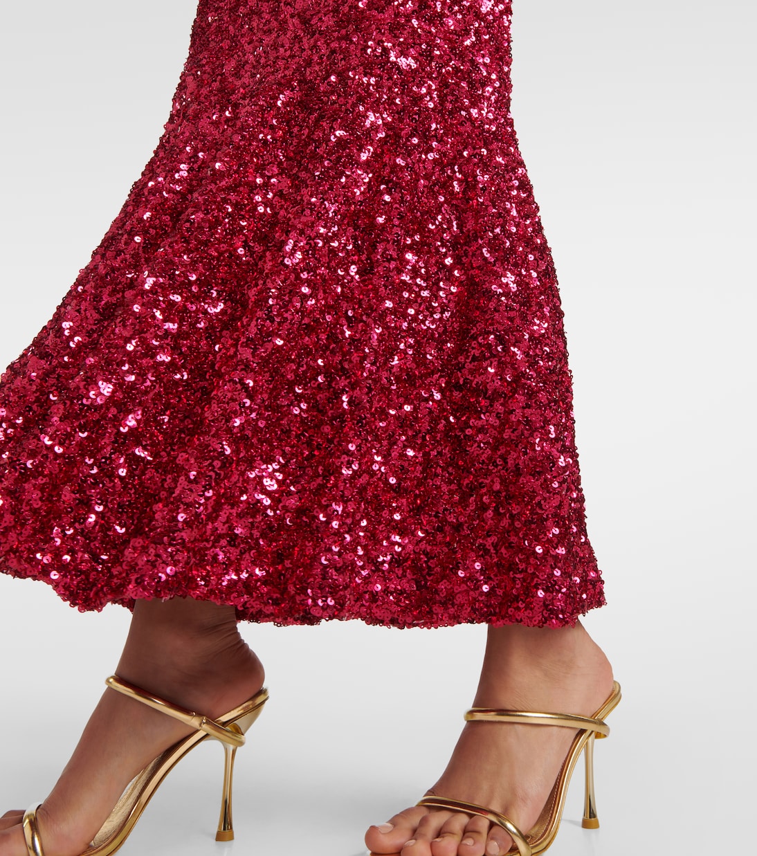 Sequined puff-sleeve maxi dress | Rotate