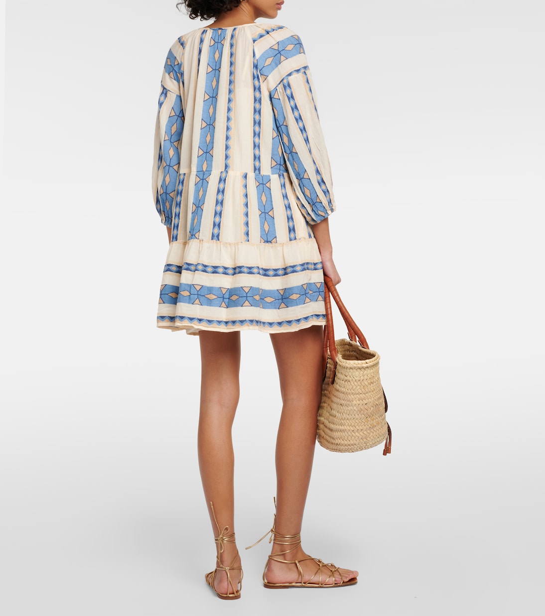 Kally printed cotton minidress | Velvet
