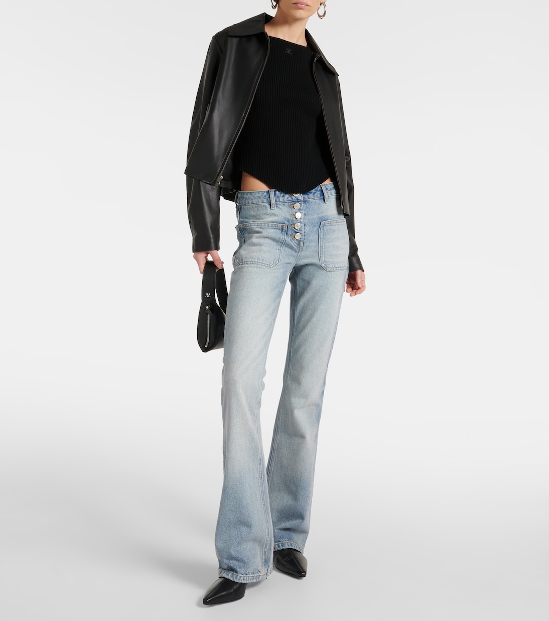 Jean bootcut à taille basse | Courrèges