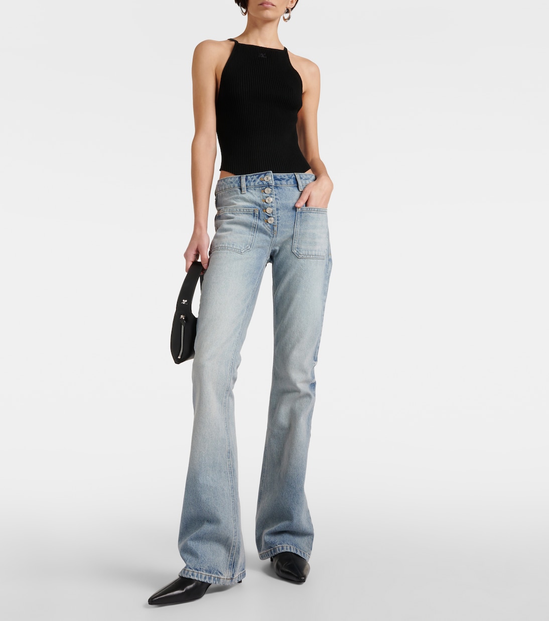 Jean bootcut à taille basse | Courrèges
