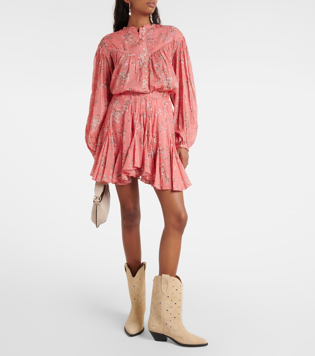 Minifalda Anael de algodón y seda floral | Isabel Marant