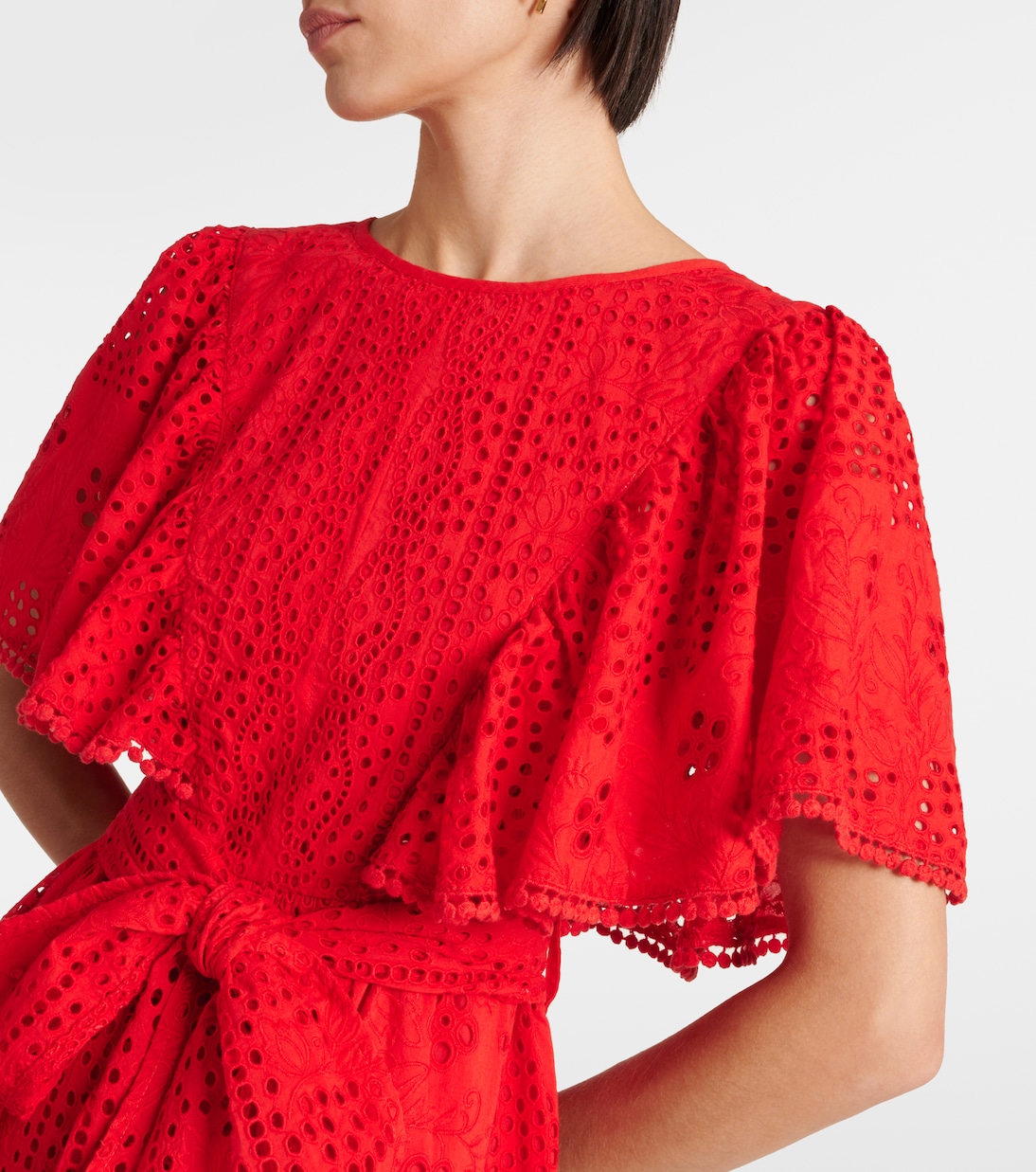 Miniabito Kara in pizzo di cotone sangallo | Melissa Odabash