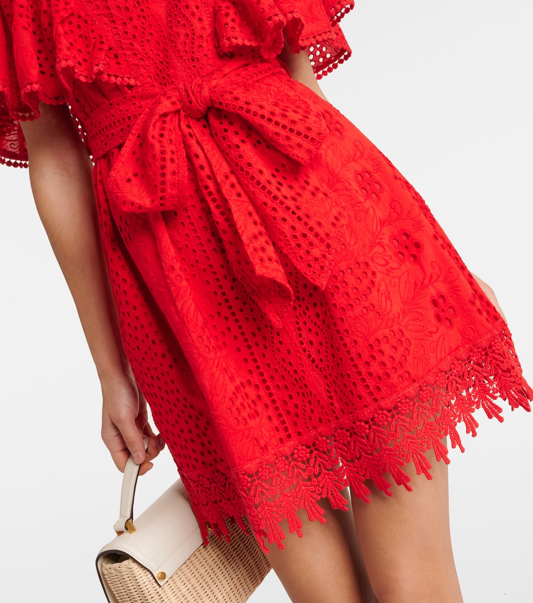 Miniabito Kara in pizzo di cotone sangallo | Melissa Odabash