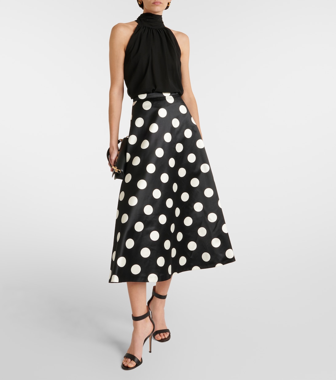 Falda midi Moneta de algodón y seda | Max Mara