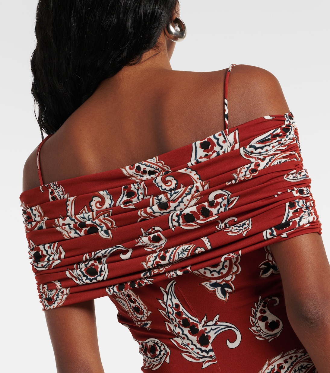 Paisley jersey long dress | Rabanne