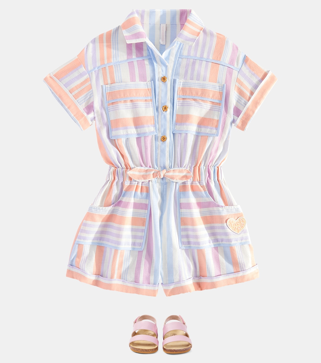 Mono Pop de algodón a rayas | Zimmermann Kids
