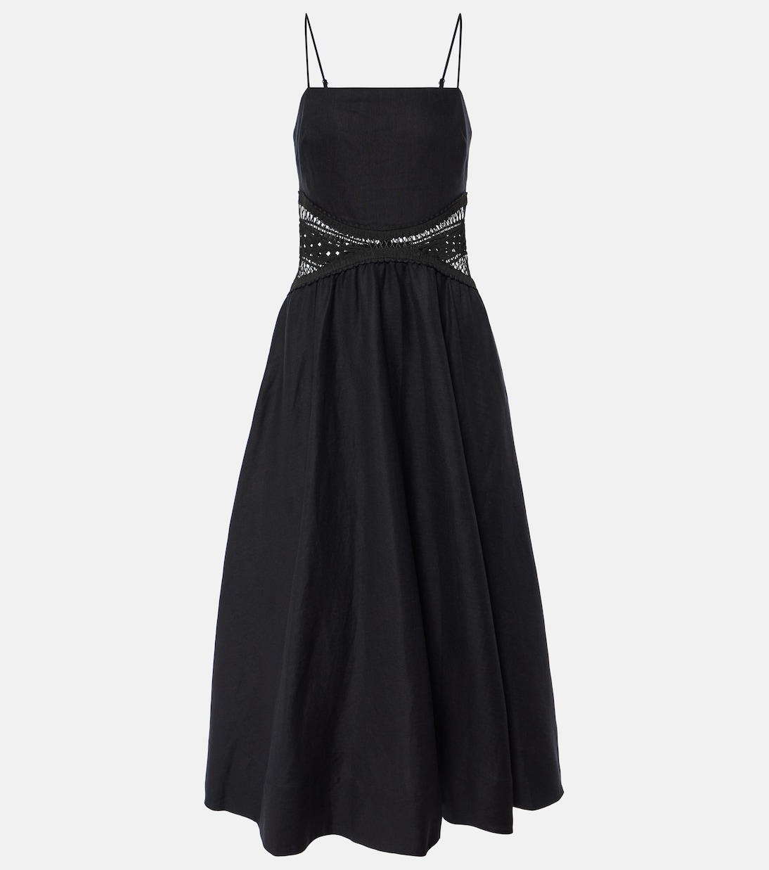 Robe midi Malena en lin mélangé | Simkhai
