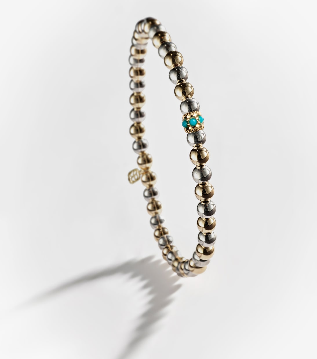 14kt gold bracelet with turquoises | Sydney Evan