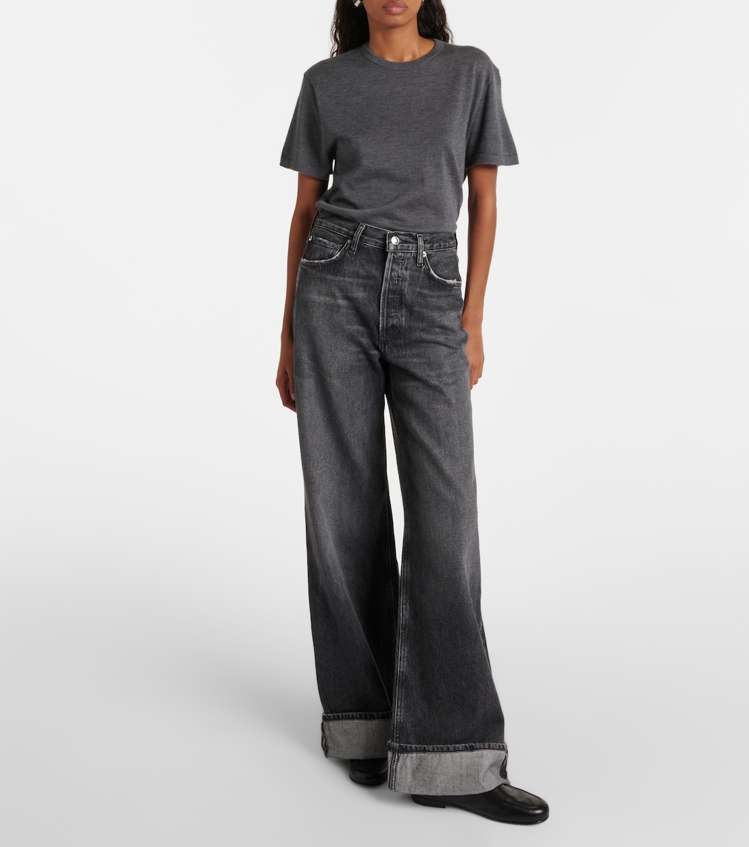 Dame high-rise wide-leg jeans | Agolde