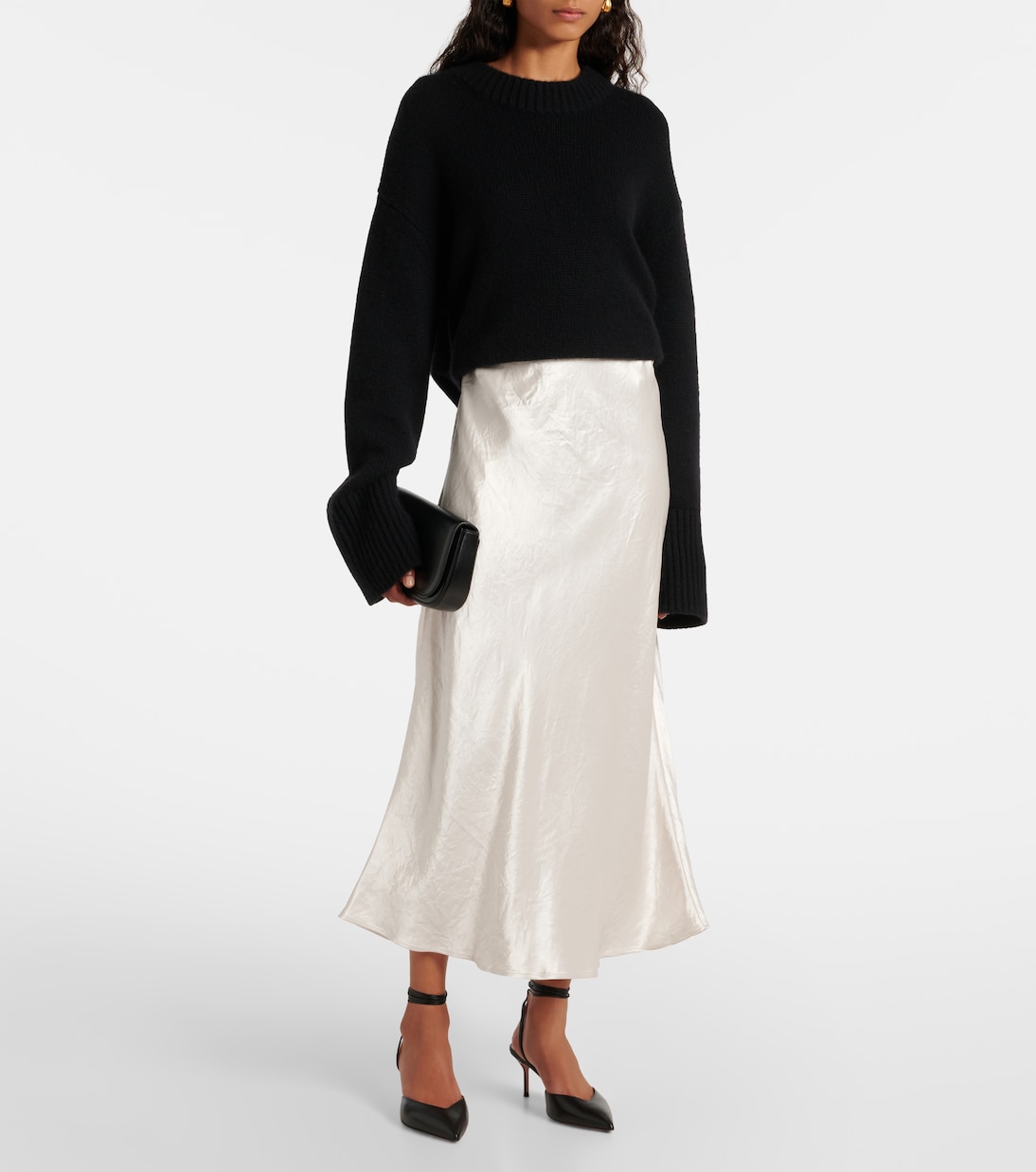 Novia - falda midi Alessio de satén | Max Mara