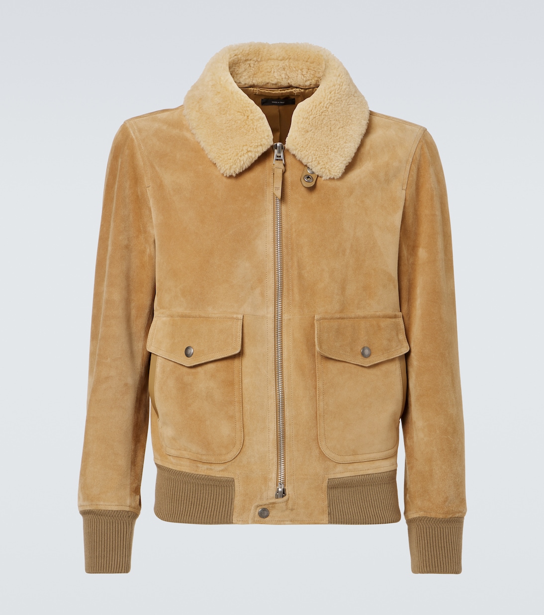 Shearling-trimmed suede blouson | Tom Ford