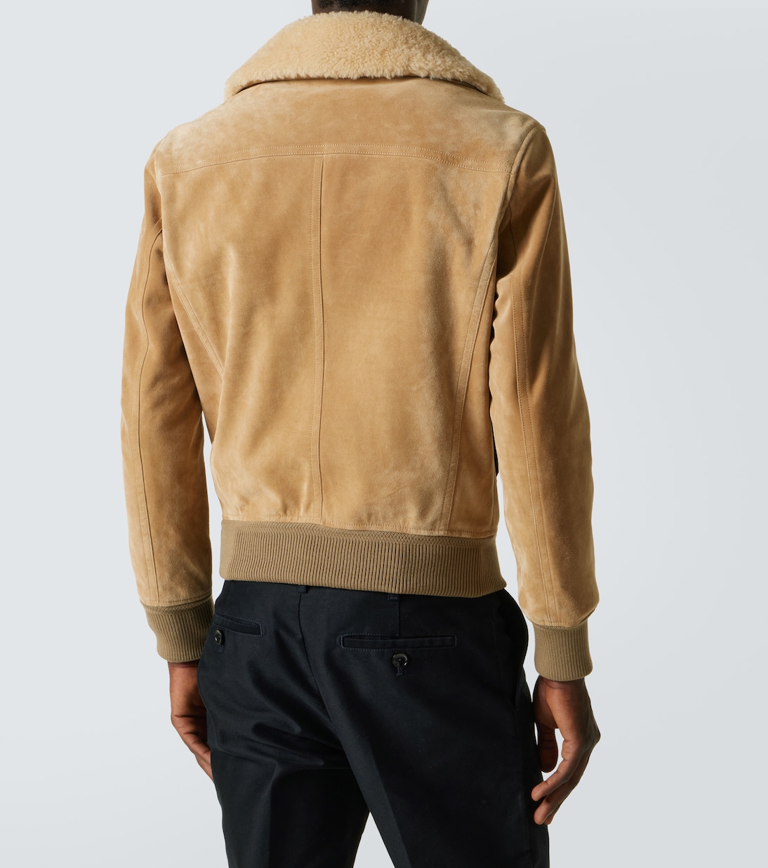 Shearling-trimmed suede blouson | Tom Ford