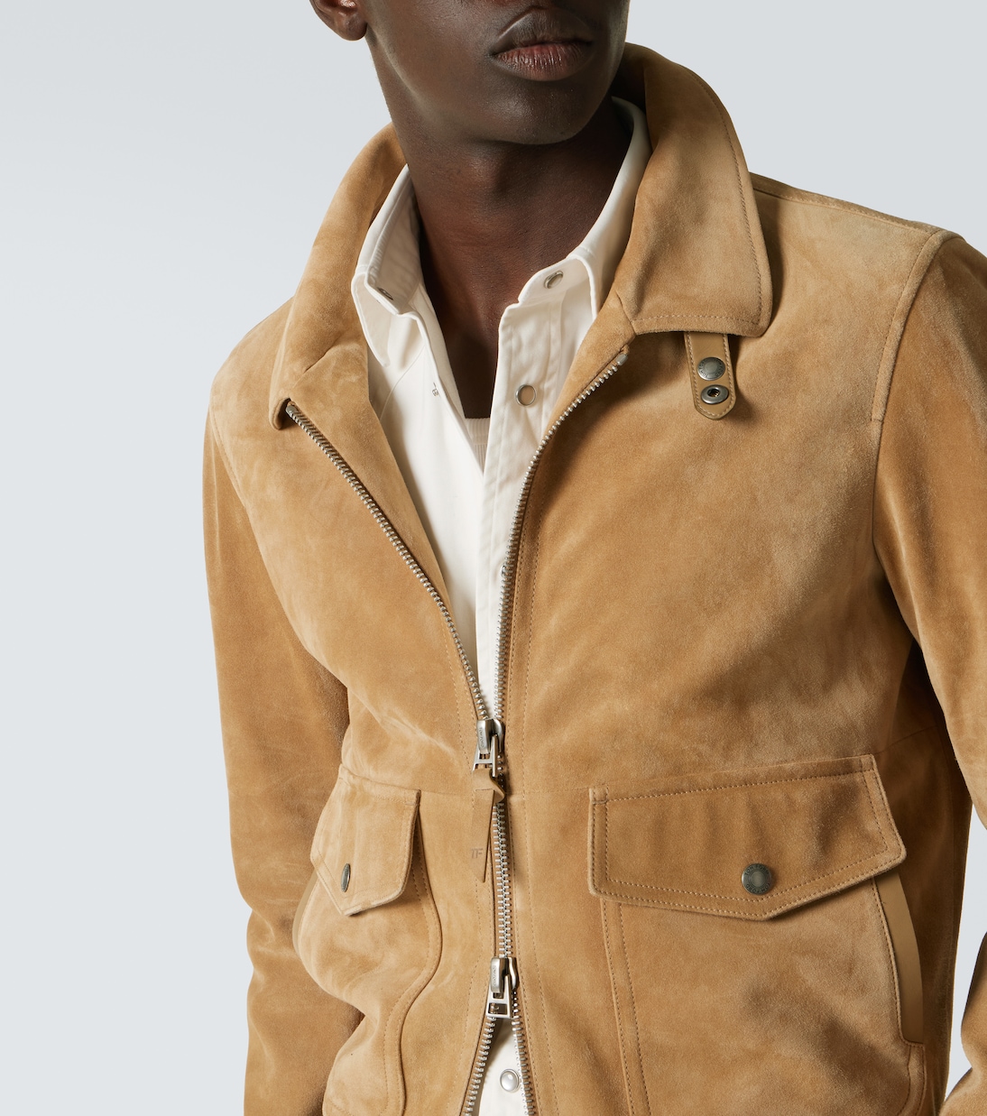 Shearling-trimmed suede blouson | Tom Ford