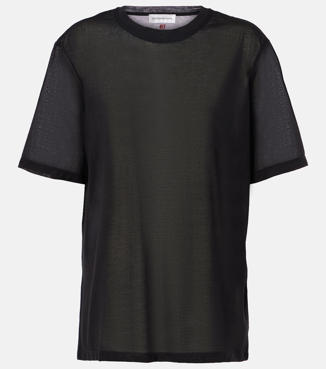 Cotton-blend crêpe T-shirt | Victoria Beckham