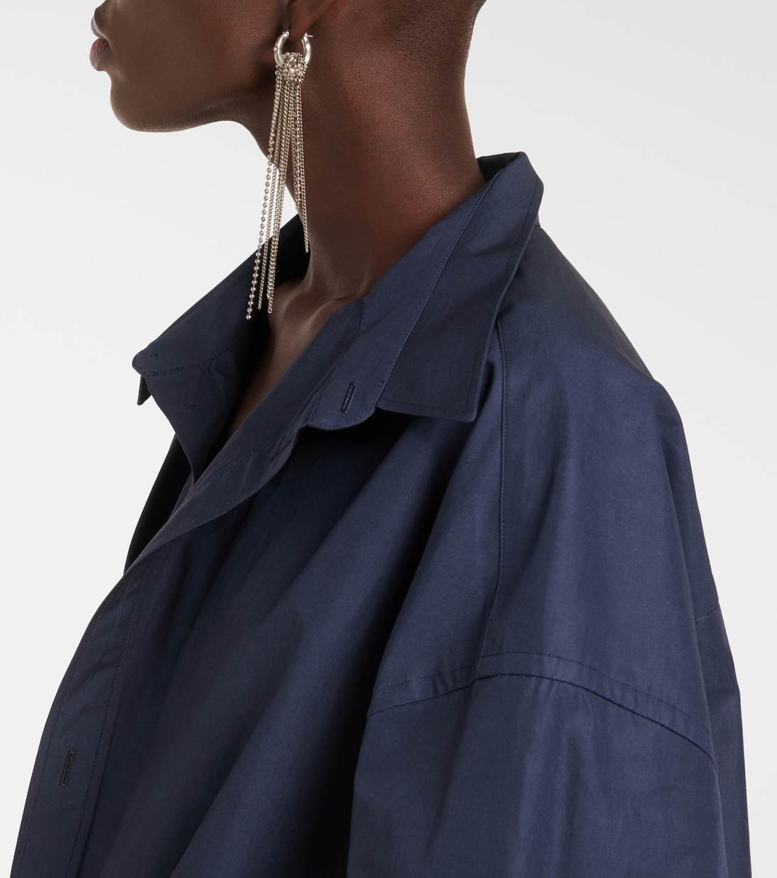 Vestido camisero de popelín de algodón | Balenciaga