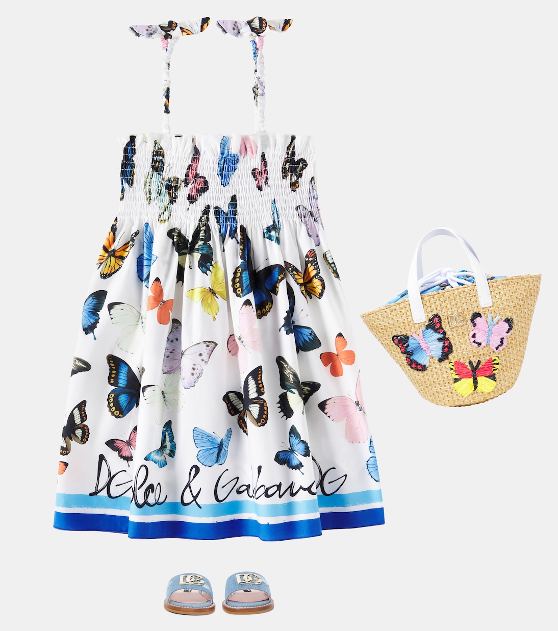 Bestickte Tasche mit Leder | Dolce&Gabbana Kids