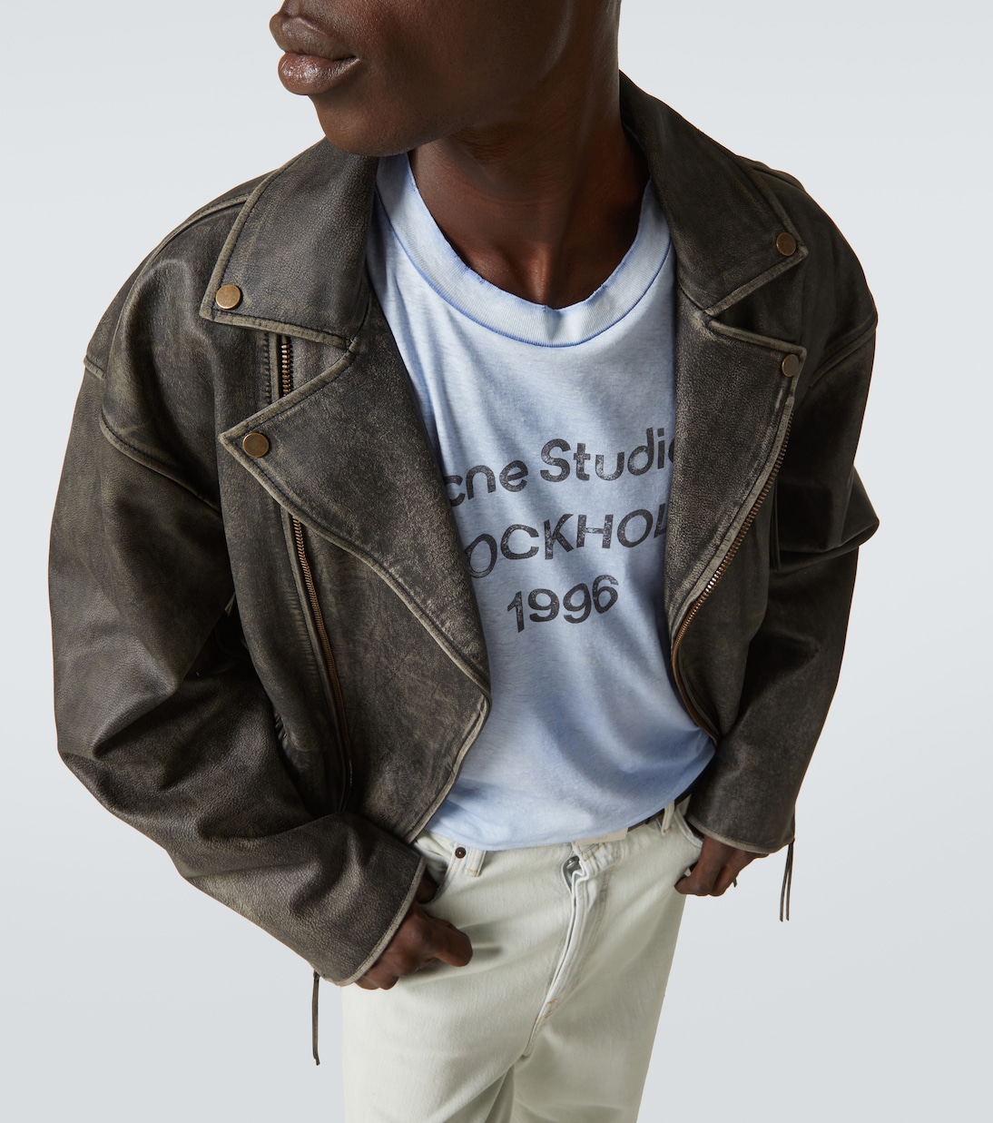 Camiseta de algodón y cáñamo con logo | Acne Studios
