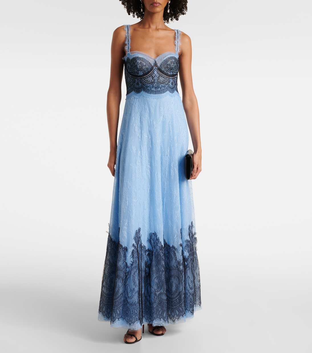 Vestido de fiesta Gallie de encaje chantilly | Costarellos