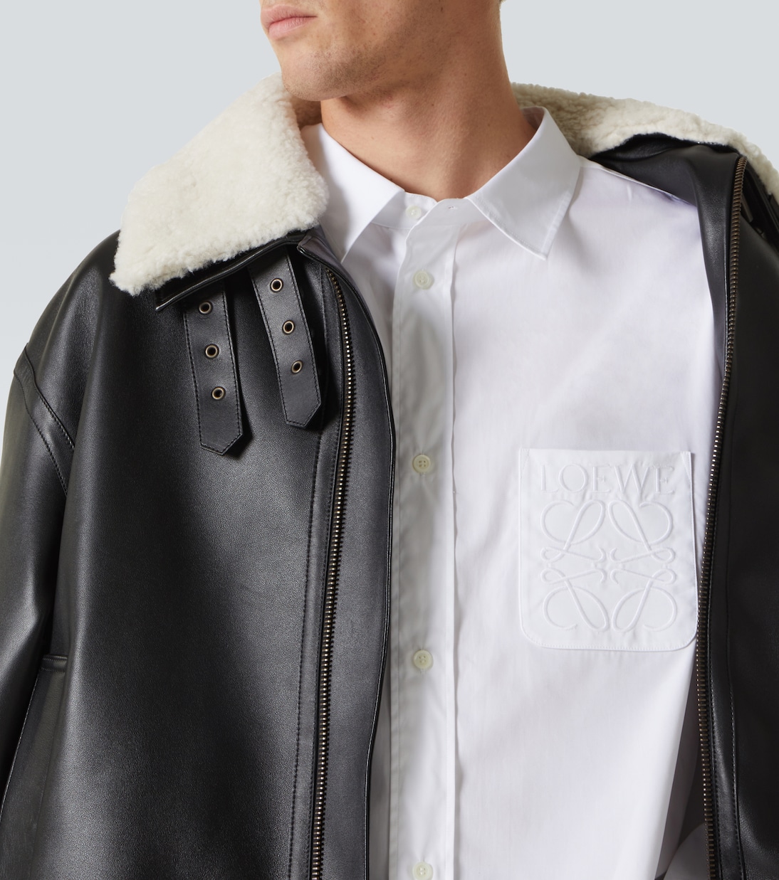 Camicia Anagram in popeline di cotone | Loewe