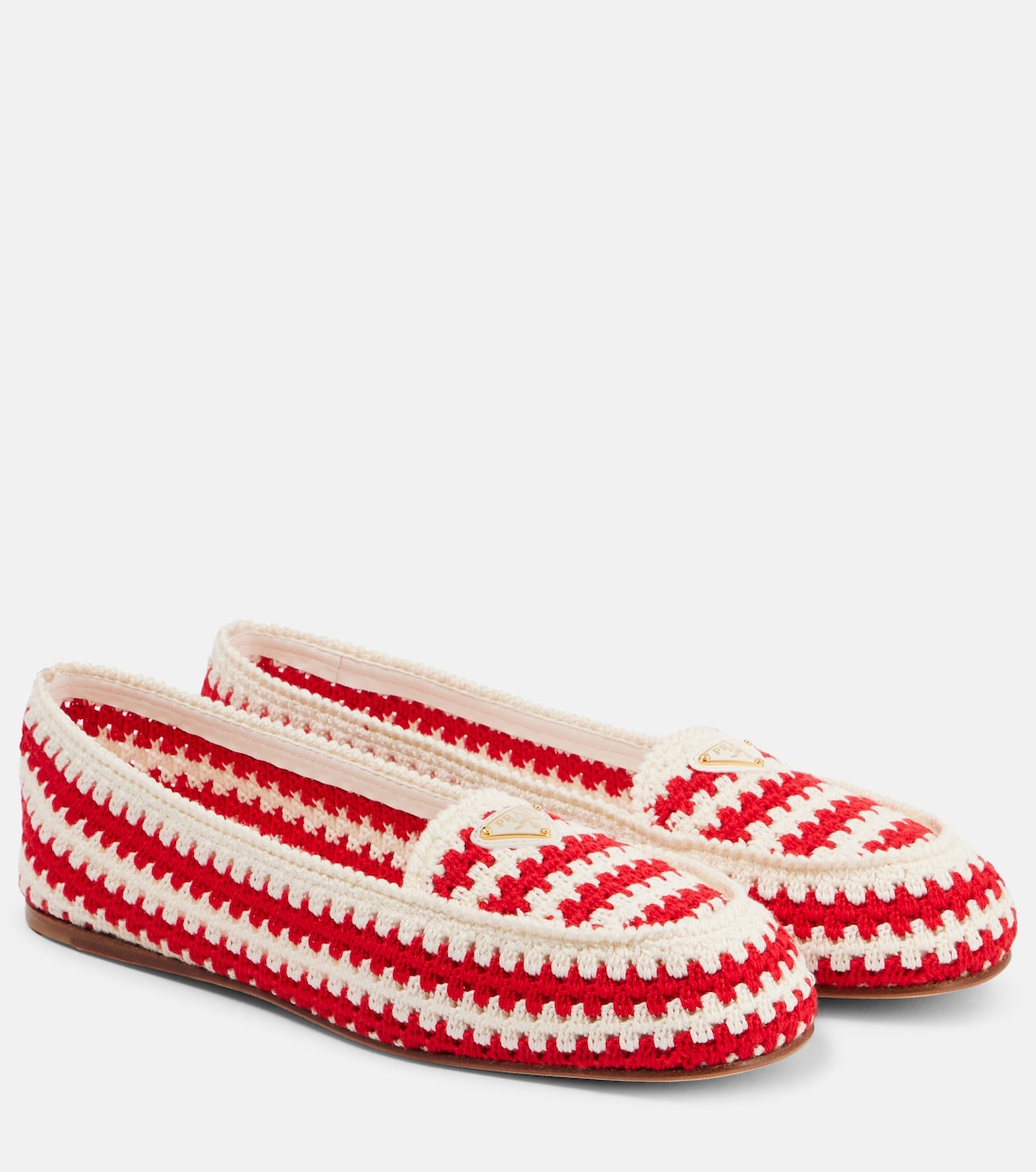 Ballerine in crochet a righe | Prada