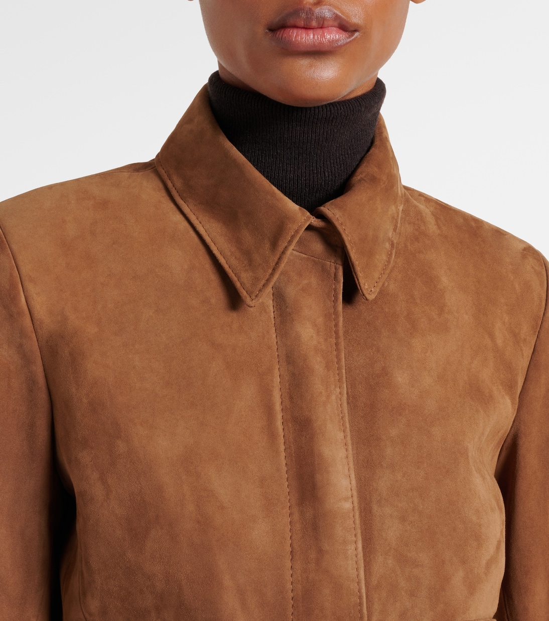 Giacca cropped Bleeker in suede | Nour Hammour