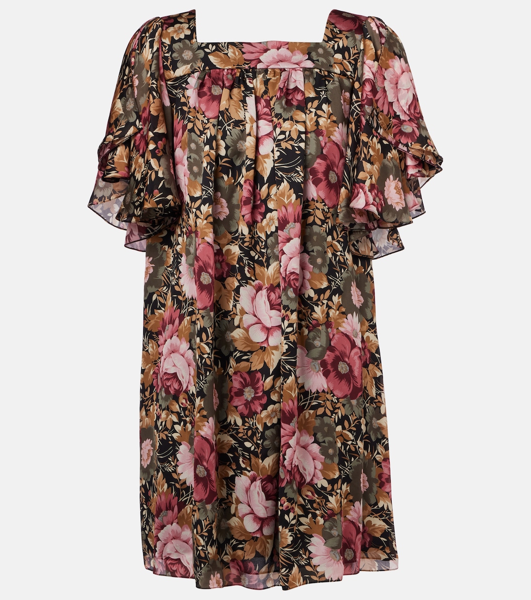 Robe en soie à fleurs | Chloé