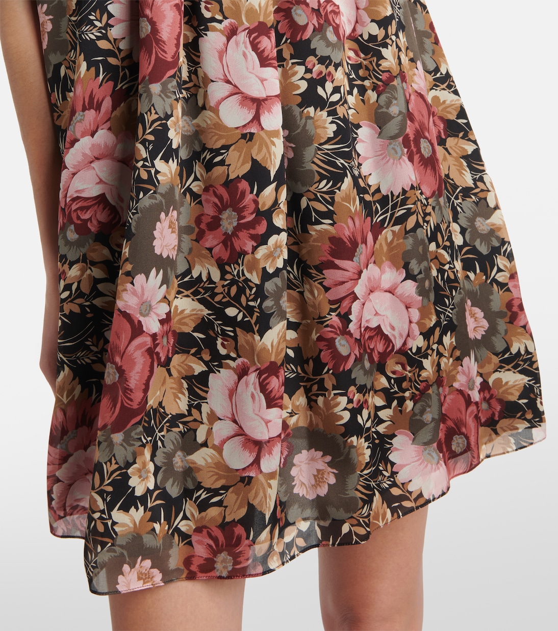 Robe en soie à fleurs | Chloé