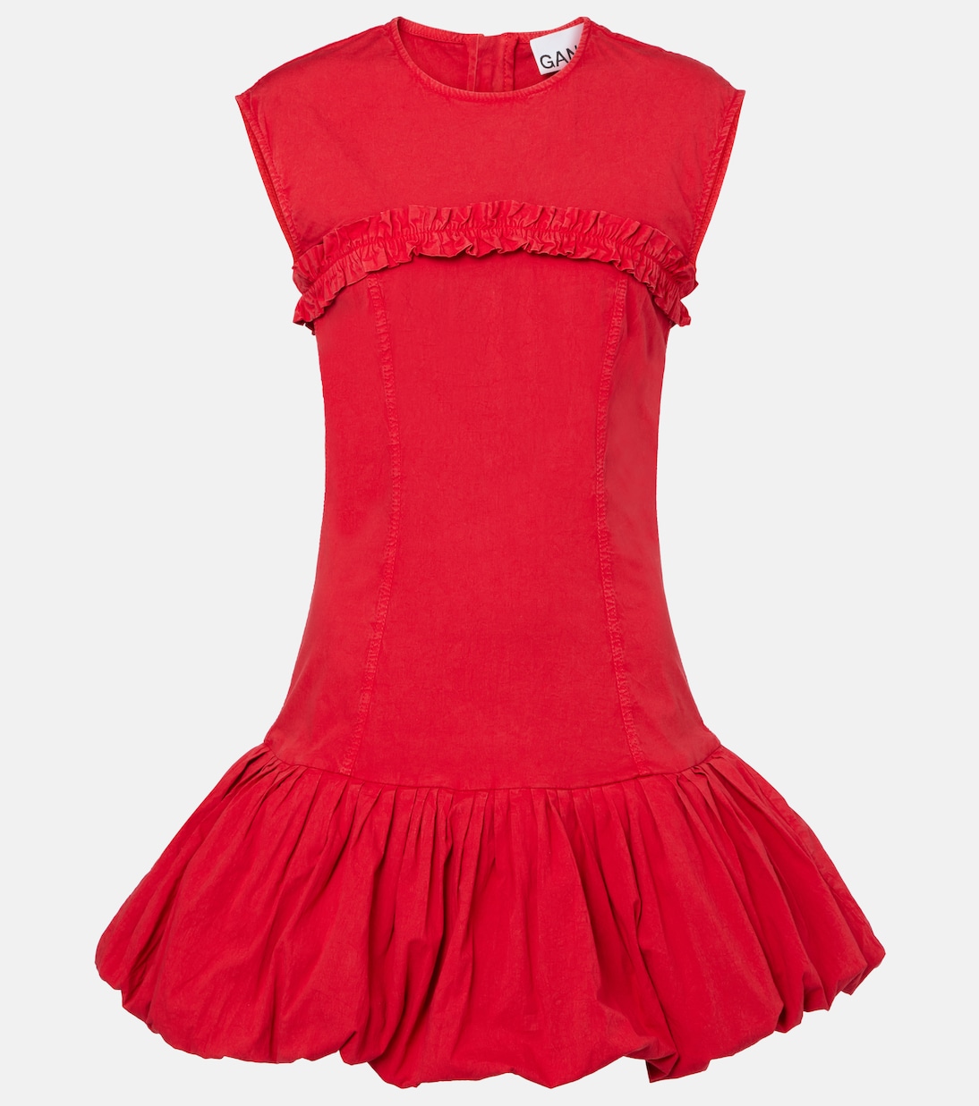 Minikleid aus einem Baumwollgemisch | Ganni