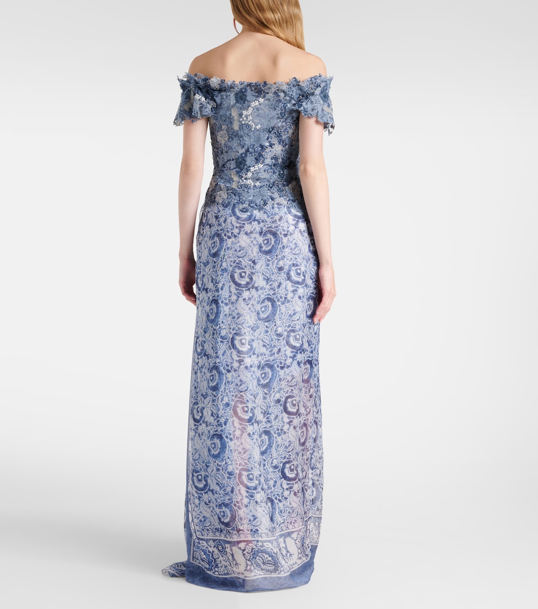 Abito midi Ivanna off-shoulder con  stampa a fiori | Ralph Lauren Collection